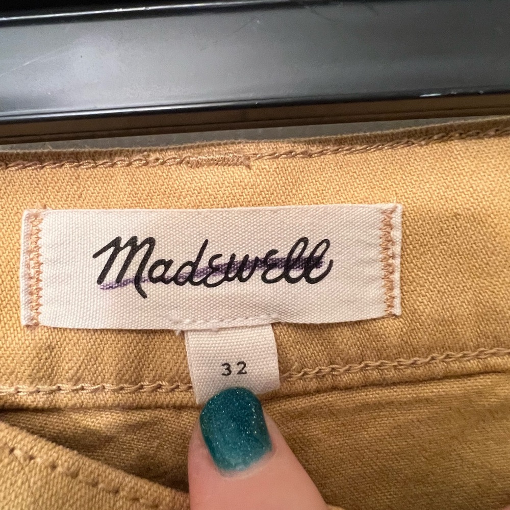 Madewell Emmett Wide Leg Crop Pants Earthen Gold Size 32 - Picture 3 of 3